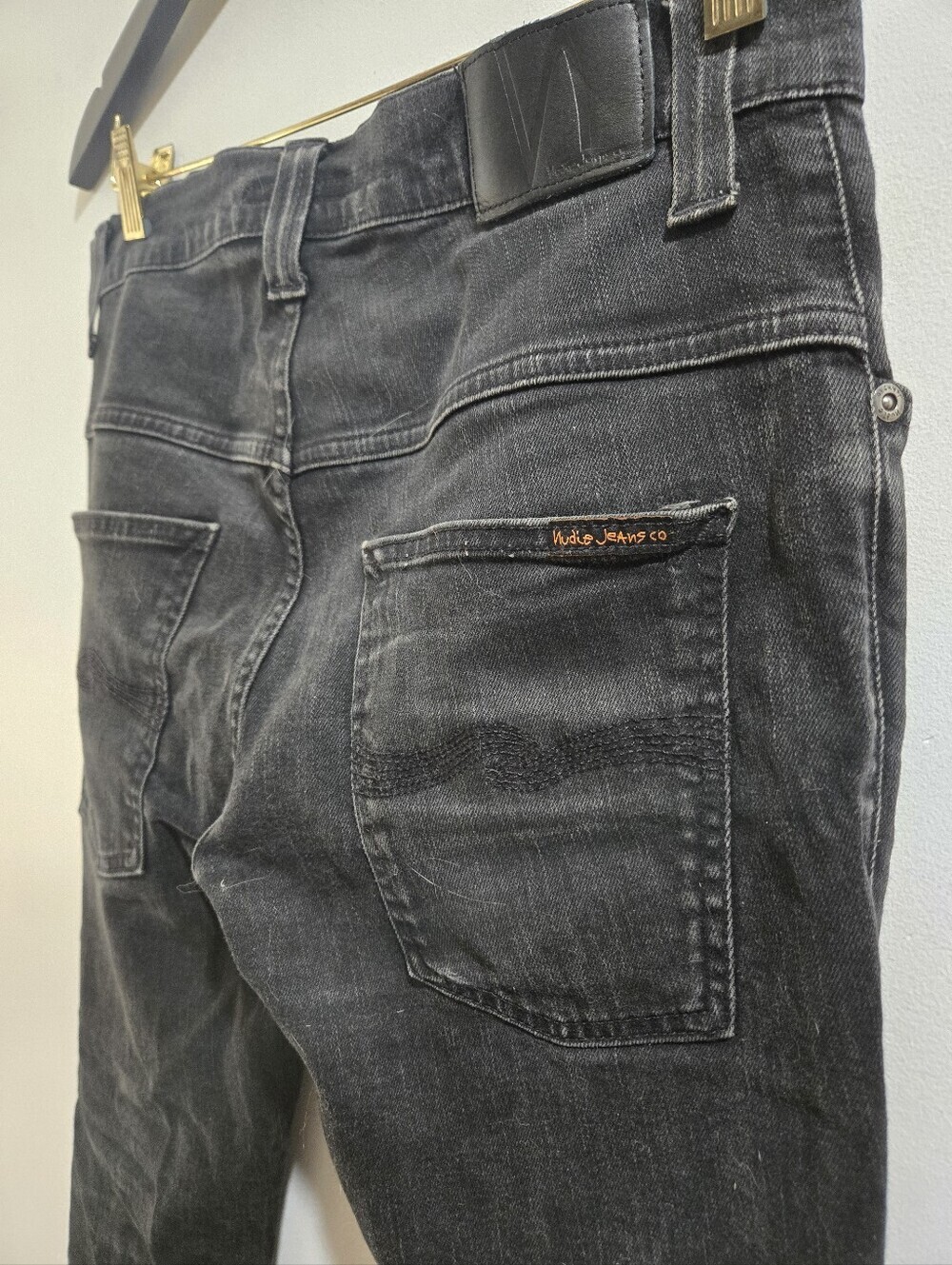 nudie jeans |thin finn | org black ring | vintage Early 2000s | DAMAGED - Picture 7 of 13